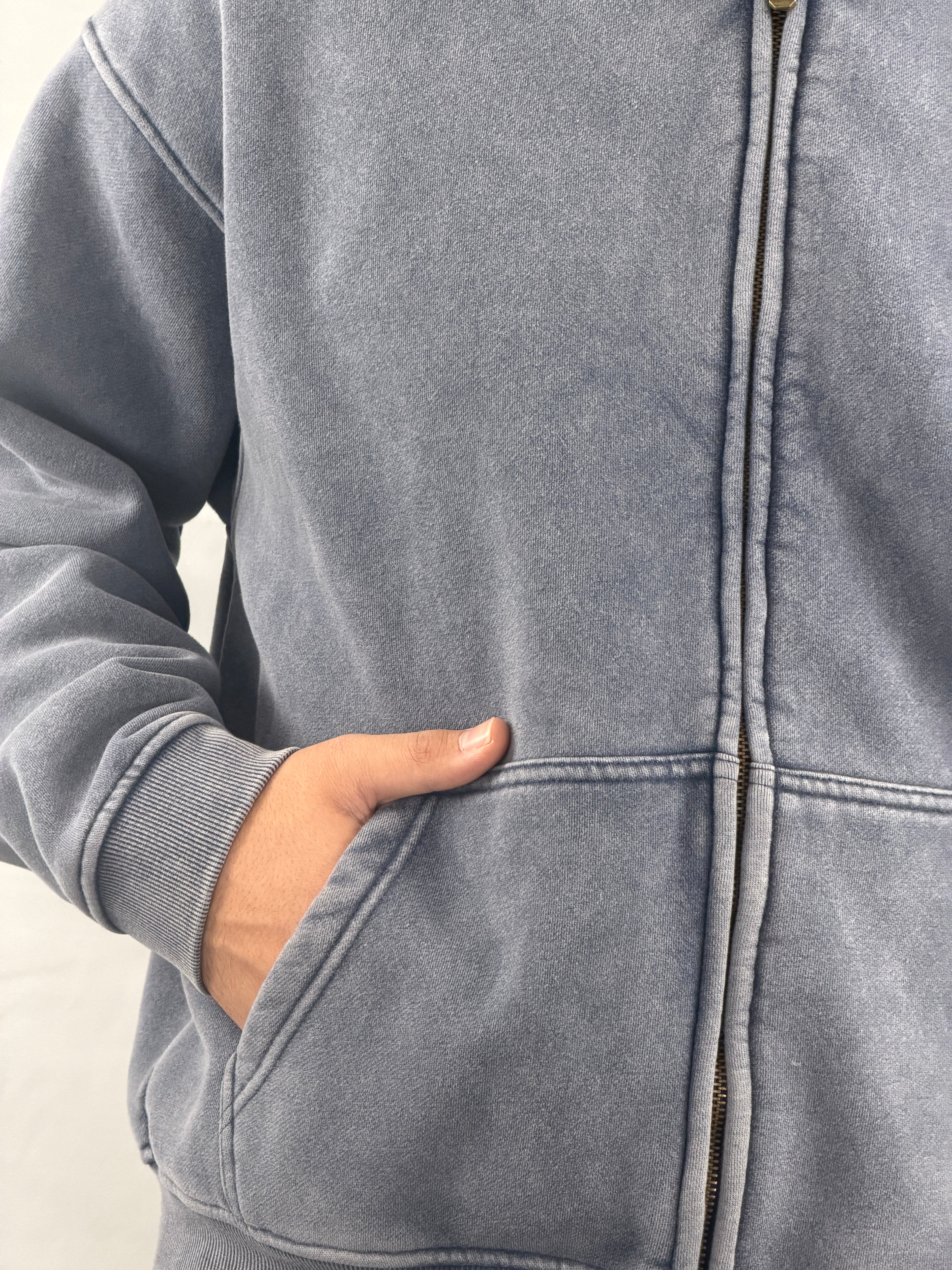Zip-Through Boxy QADAR Hoodie