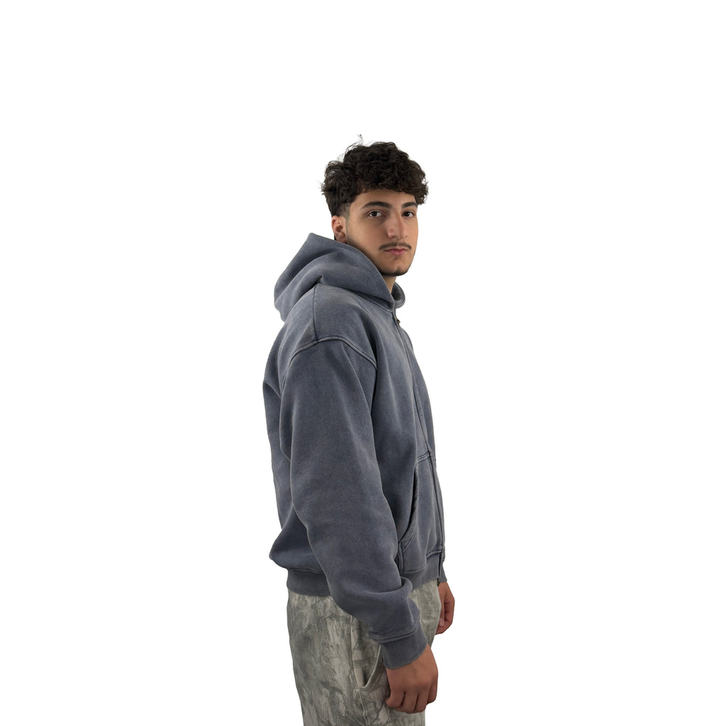 Zip-Through Boxy QADAR Hoodie