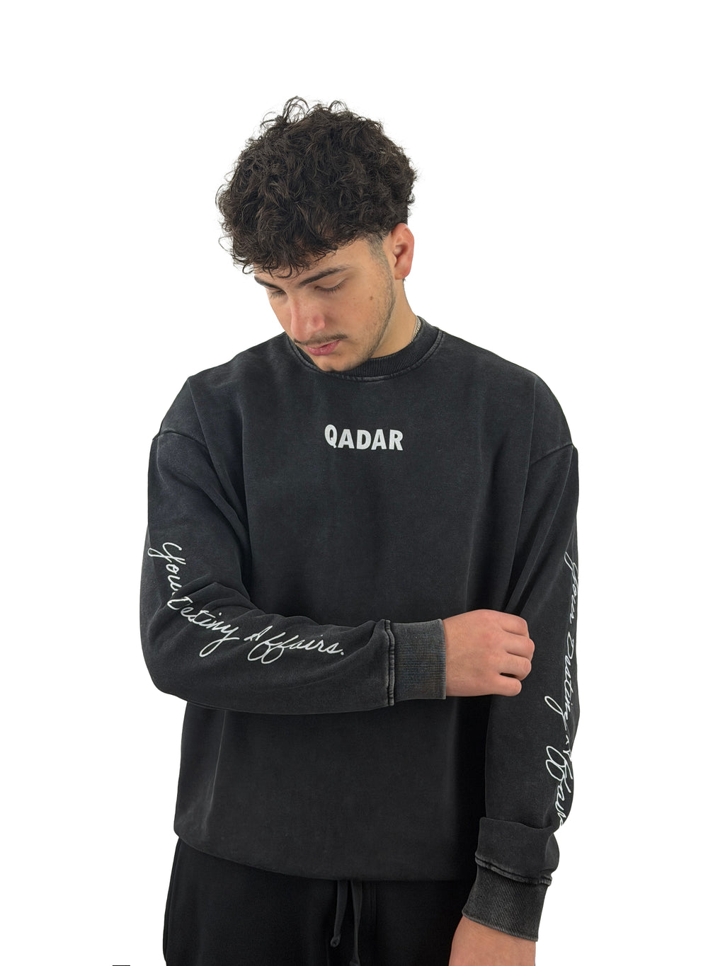 Snow Washed Oversized QADAR Sweatshirt