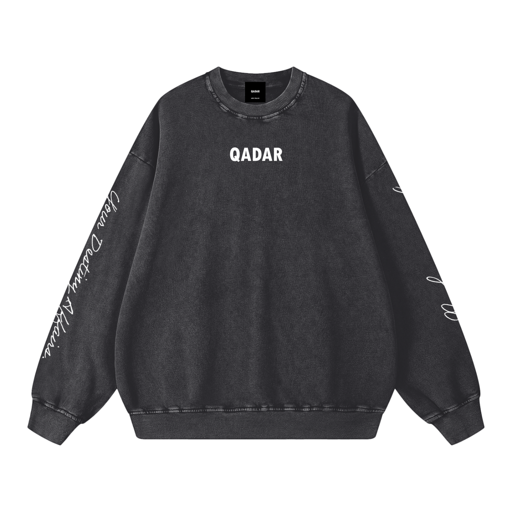 Snow Washed Oversized QADAR Sweatshirt