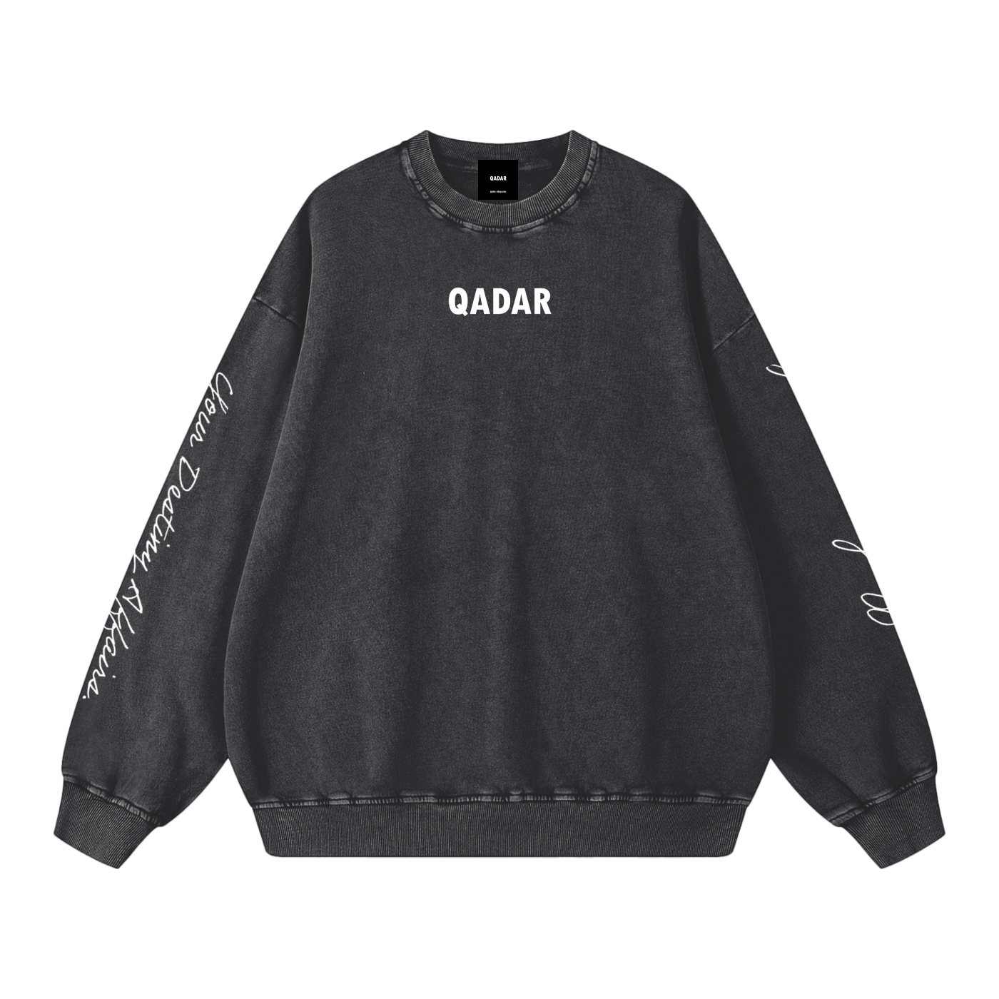 Snow Washed Oversized QADAR Sweatshirt