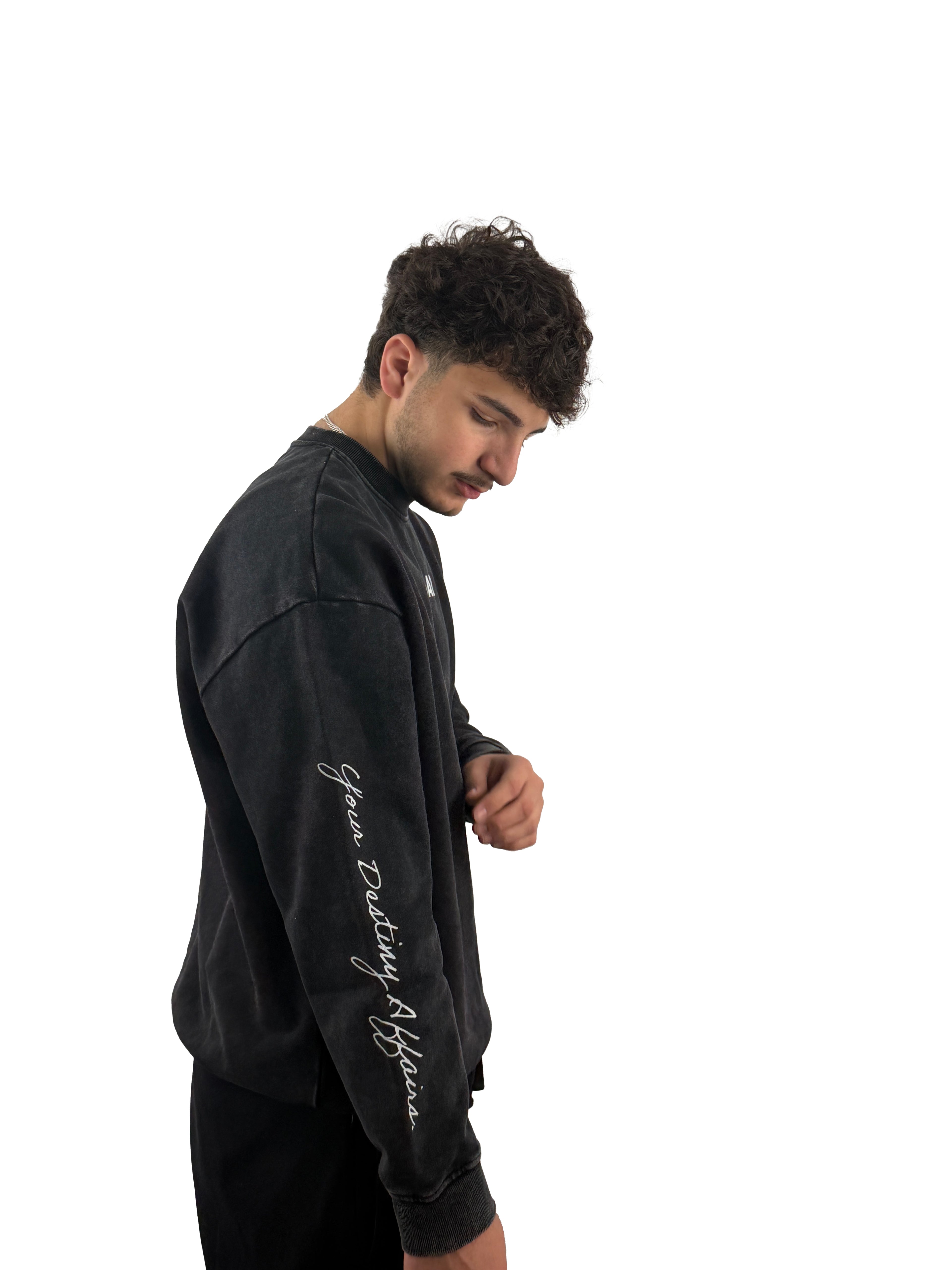 Snow Washed Oversized QADAR Sweatshirt