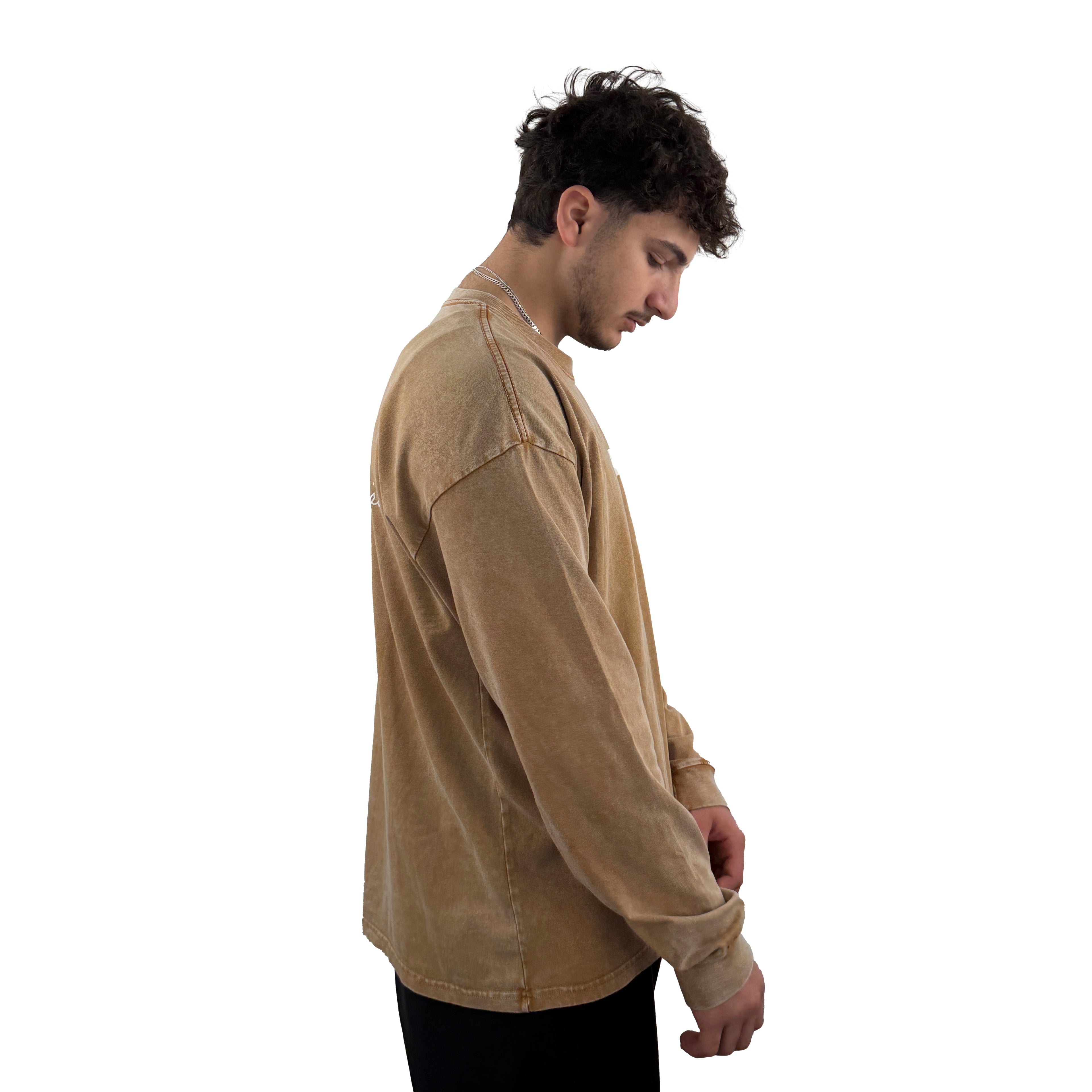 Acid Wash Oversize Long Sleeve T-Shirt