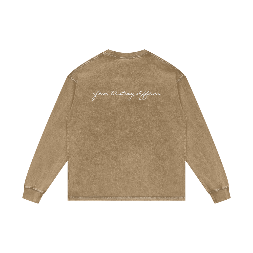 Acid Wash Oversize Long Sleeve T-Shirt