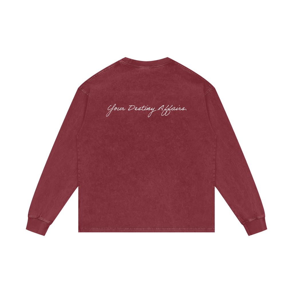 Acid Wash Oversize Long Sleeve T-Shirt