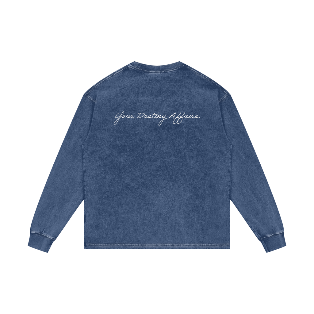 Acid Wash Oversize Long Sleeve T-Shirt