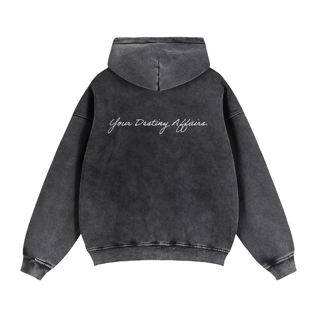 Zip-Through Boxy QADAR Hoodie