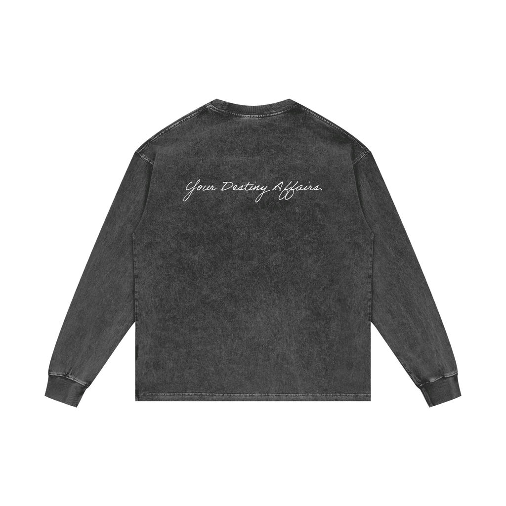 Acid Wash Oversize Long Sleeve T-Shirt